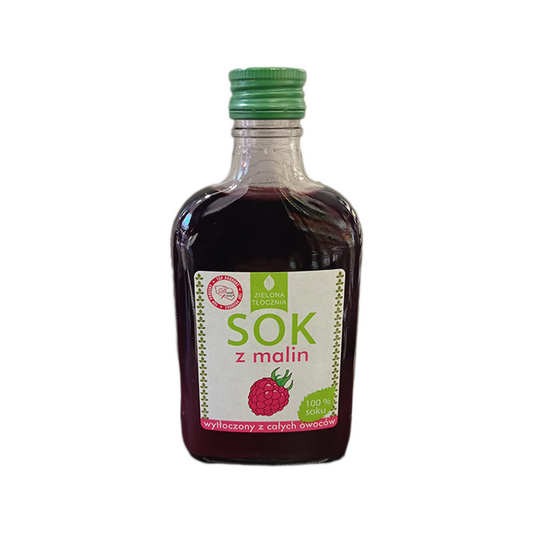 Naturalny Sok z malin ZIELONA TŁOCZNIA 200ml