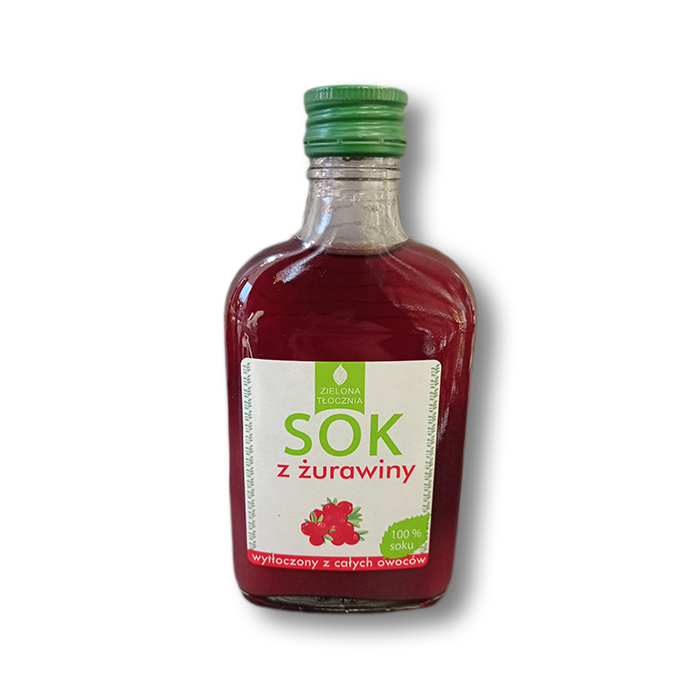 Naturalny Sok z żurawiny ZIELONA TŁOCZNIA 200ml