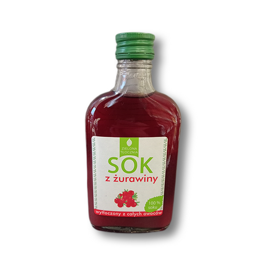 Naturalny Sok z żurawiny ZIELONA TŁOCZNIA 200ml